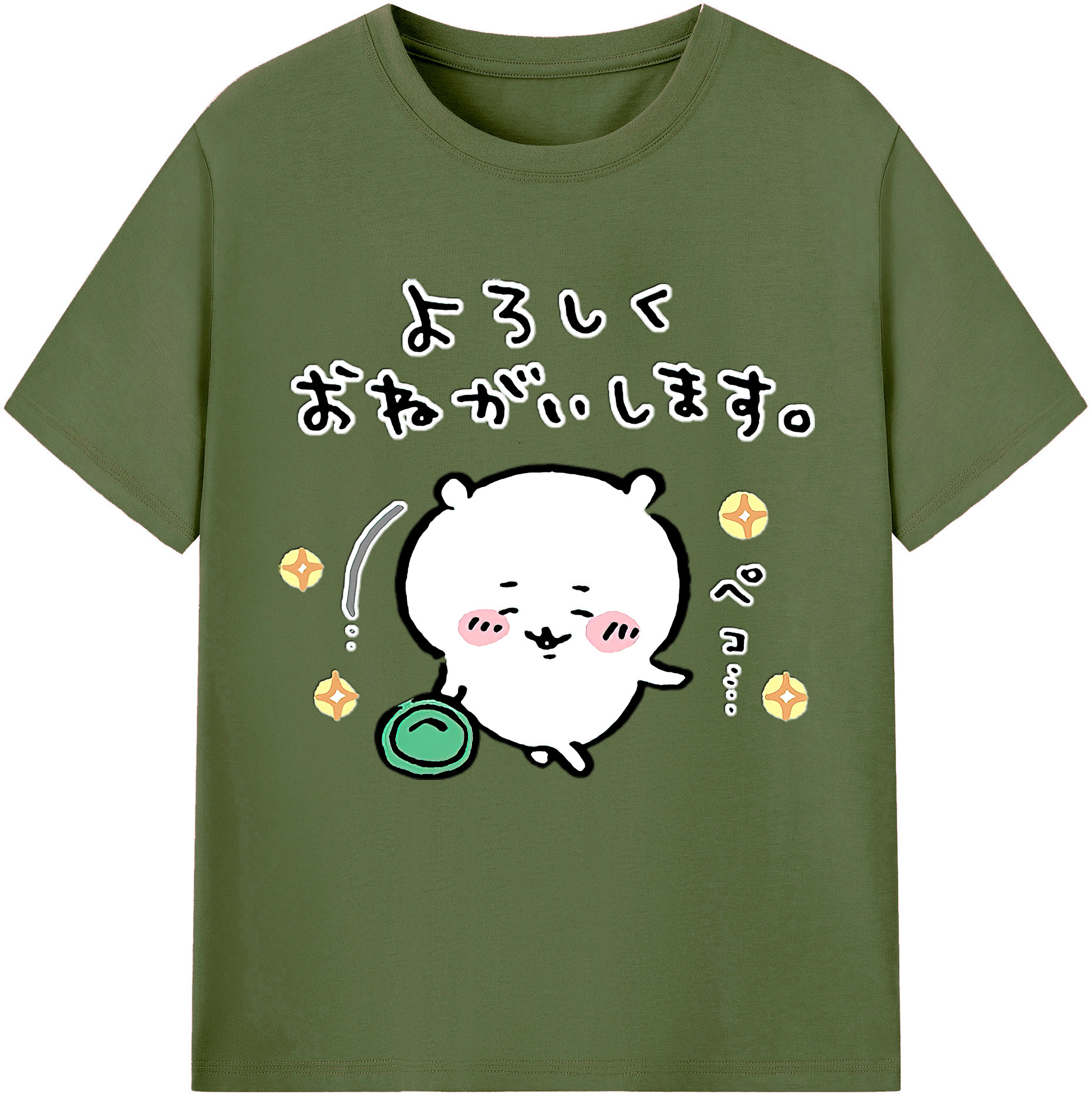 （画像用） ちいかわ ちいかわ Chii-kawa chiikawa 綿100％半袖Tシャツ（フロントプリント）